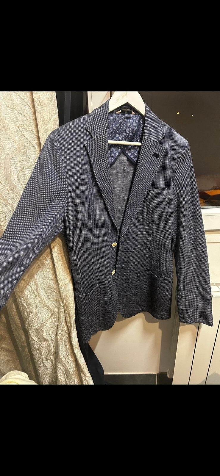 Luxe Massimo Dutti Blauwe Blazer (Zo goed als nieuw), Ophalen of Verzenden, Zo goed als nieuw, Maat 48/50 (M), Groen