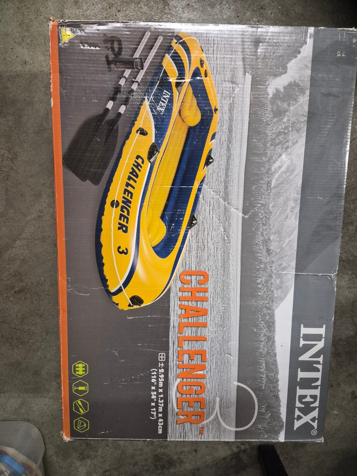 Intex Challenger 3 Rubberboot - Als Nieuw in doos!, Ophalen, Zo goed als nieuw