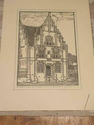 Het Raadhuis te Graft Rotogravure W.O.J. Nieuwenkamp, Ophalen