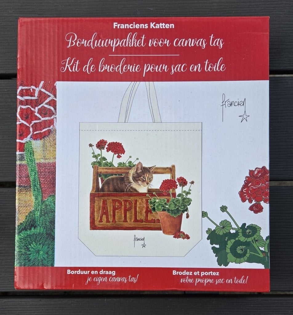 Borduurpakket voor canvas tas, Ophalen of Verzenden, Nieuw, Handborduren, Borduurpakket