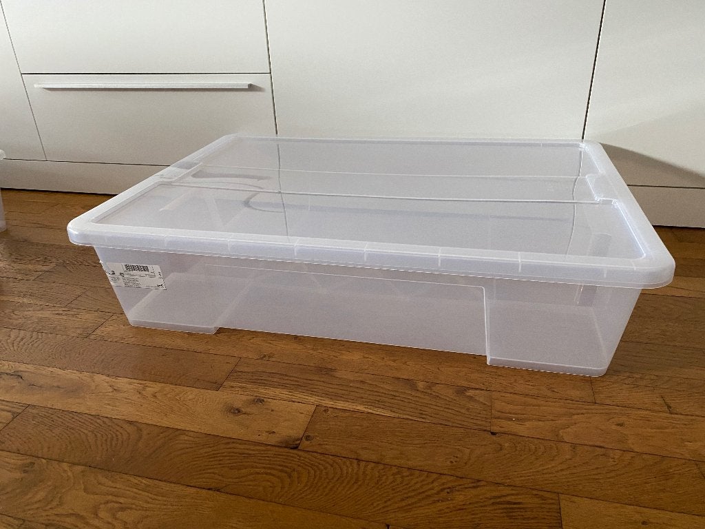 SAMLA Bak met Deksel  55L, 40 tot 60 cm, Zo goed als nieuw, Minder dan 35 cm, Bak of Kist