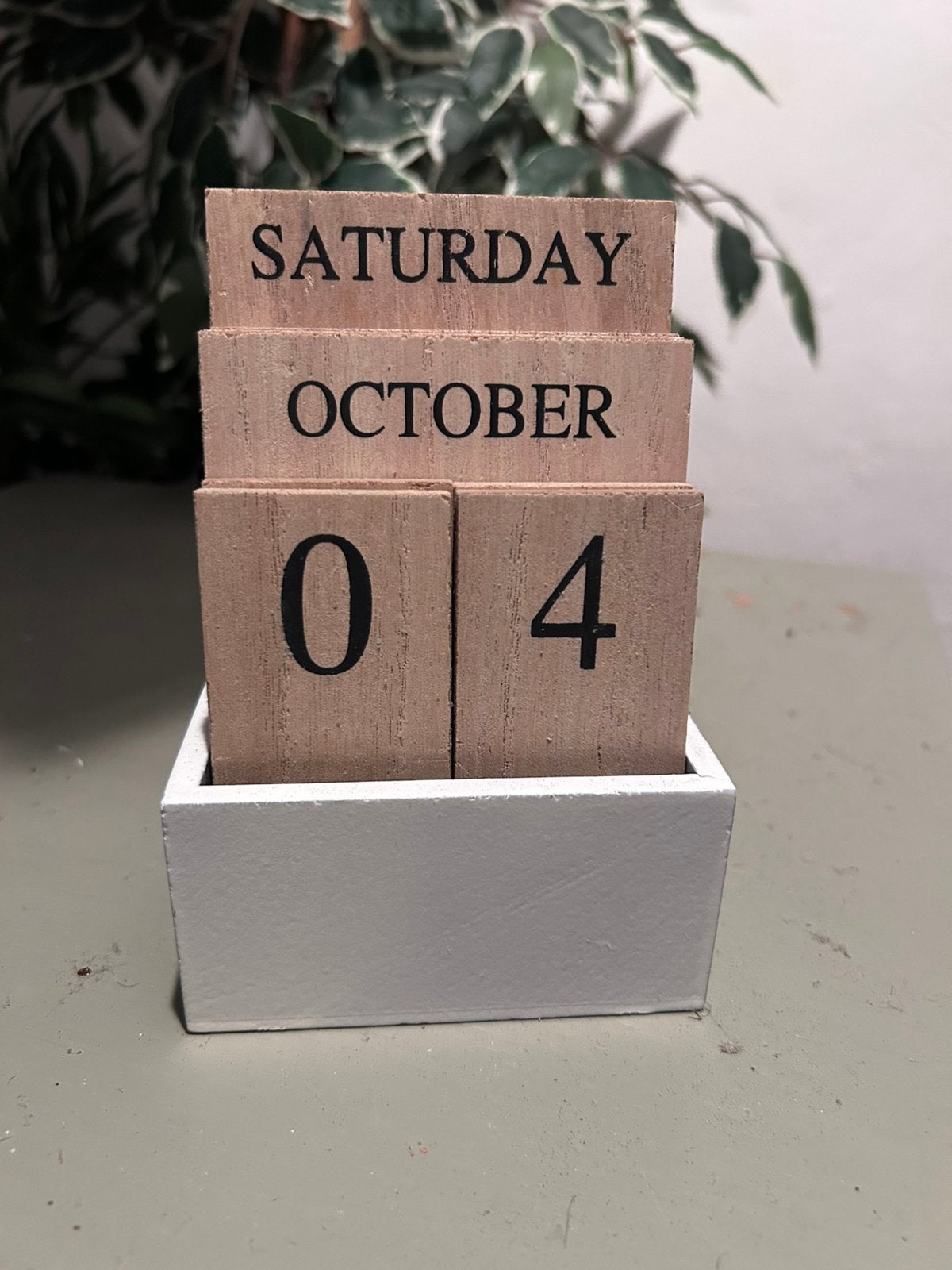 Kalender houten blok, Ophalen of Verzenden, Gebruikt