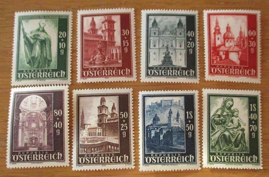 Oostenrijk, serie Heropbouw Dom van Salzburg, 1948, Verzenden