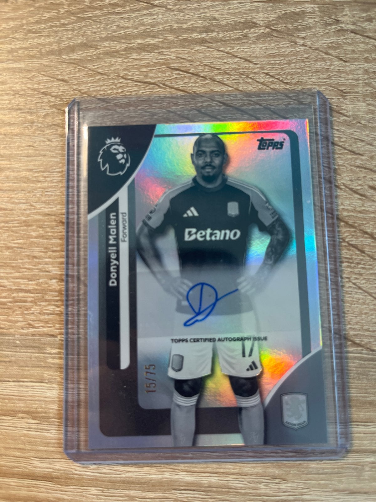Donnyell Malen Topps Autographed Kaart 15/75, Ophalen of Verzenden, Zo goed als nieuw, Buitenlandse clubs, Spelerskaart