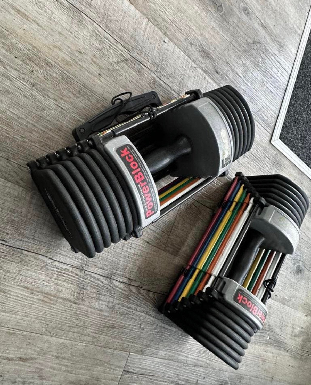 2x 14,5 Verstelbare Powerblocks Dumbbells, Ophalen, Gebruikt, Dumbbell