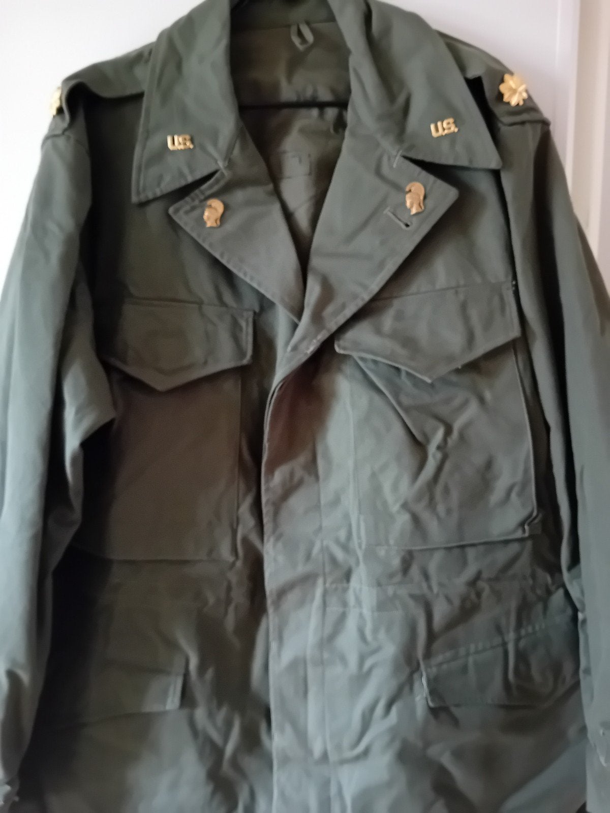 Vintage US Army M-65 Veldjas - Groen, Maat L, Maat 52/54 (L), US Army, Ophalen of Verzenden, Gedragen