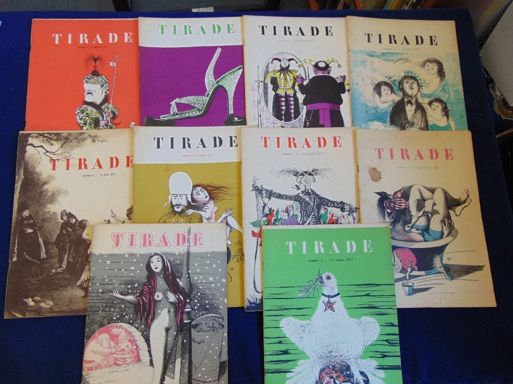 10x literair tijdschrift Tirade;1957 1ste jaar verschijning;, Ophalen of Verzenden, Gelezen, Overige typen