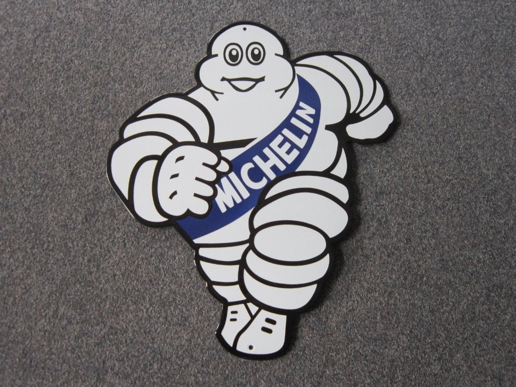 MICHELIN EMAILLE RECLAMEBORD, Ophalen, Zo goed als nieuw, Reclamebord