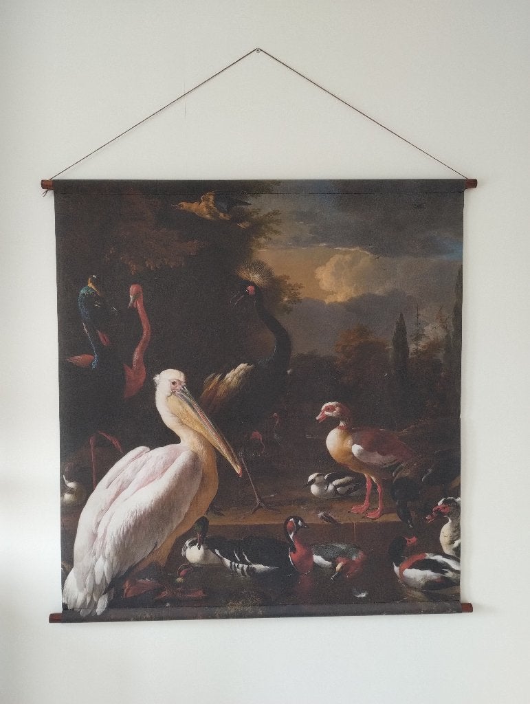 Wandkleed Het drijvend veertje - 90x100 cm, Ophalen, 90 cm, 100 cm, Zo goed als nieuw