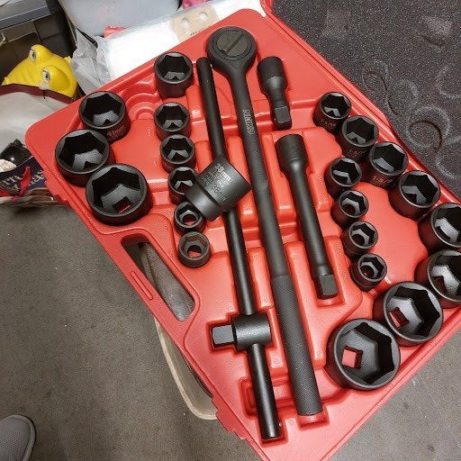 NEIKO 3/4" Professionele doppenset (27-delig)–Metrisch & SAE, Ophalen of Verzenden, Zo goed als nieuw, Gereedschapsset