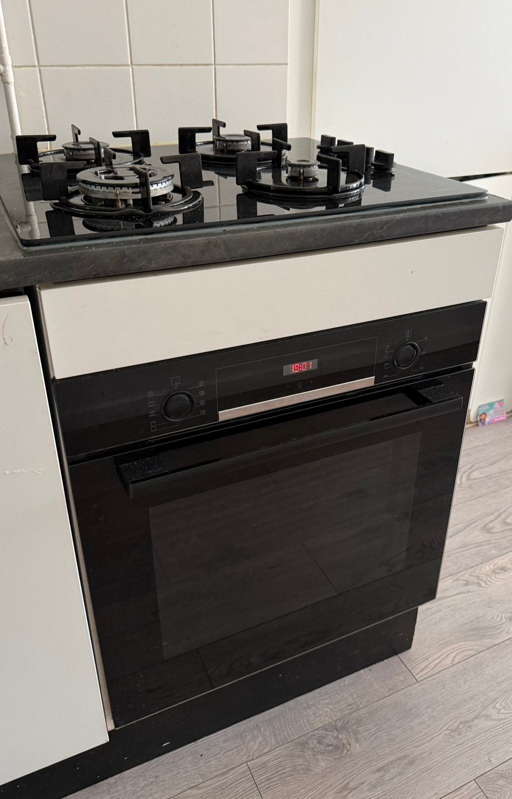 BRIBUS onderkast inbouwoven + oven BOSCH, Witgoed en Apparatuur, Ophalen, 4 kookzones, Zo goed als nieuw, Inbouw