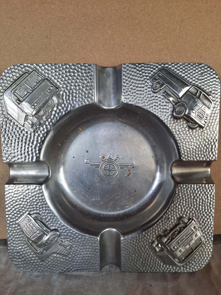 Vintage DAF asbak met auto's - Uniek verzamelobject, Ophalen of Verzenden