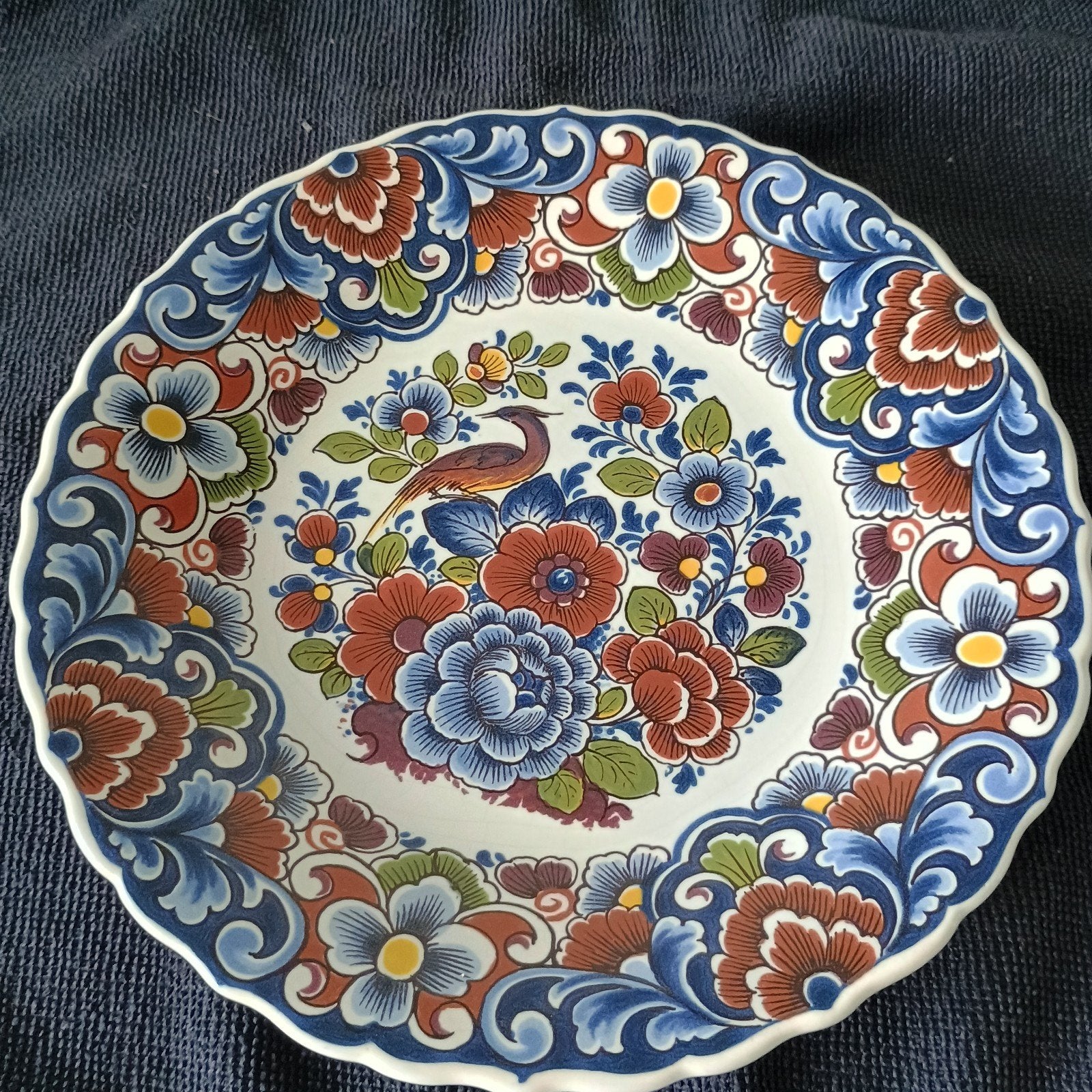 Antiek Delfs aardewerk bordje, 22 cm, nummer 520V, Antiek en Kunst, Ophalen of Verzenden