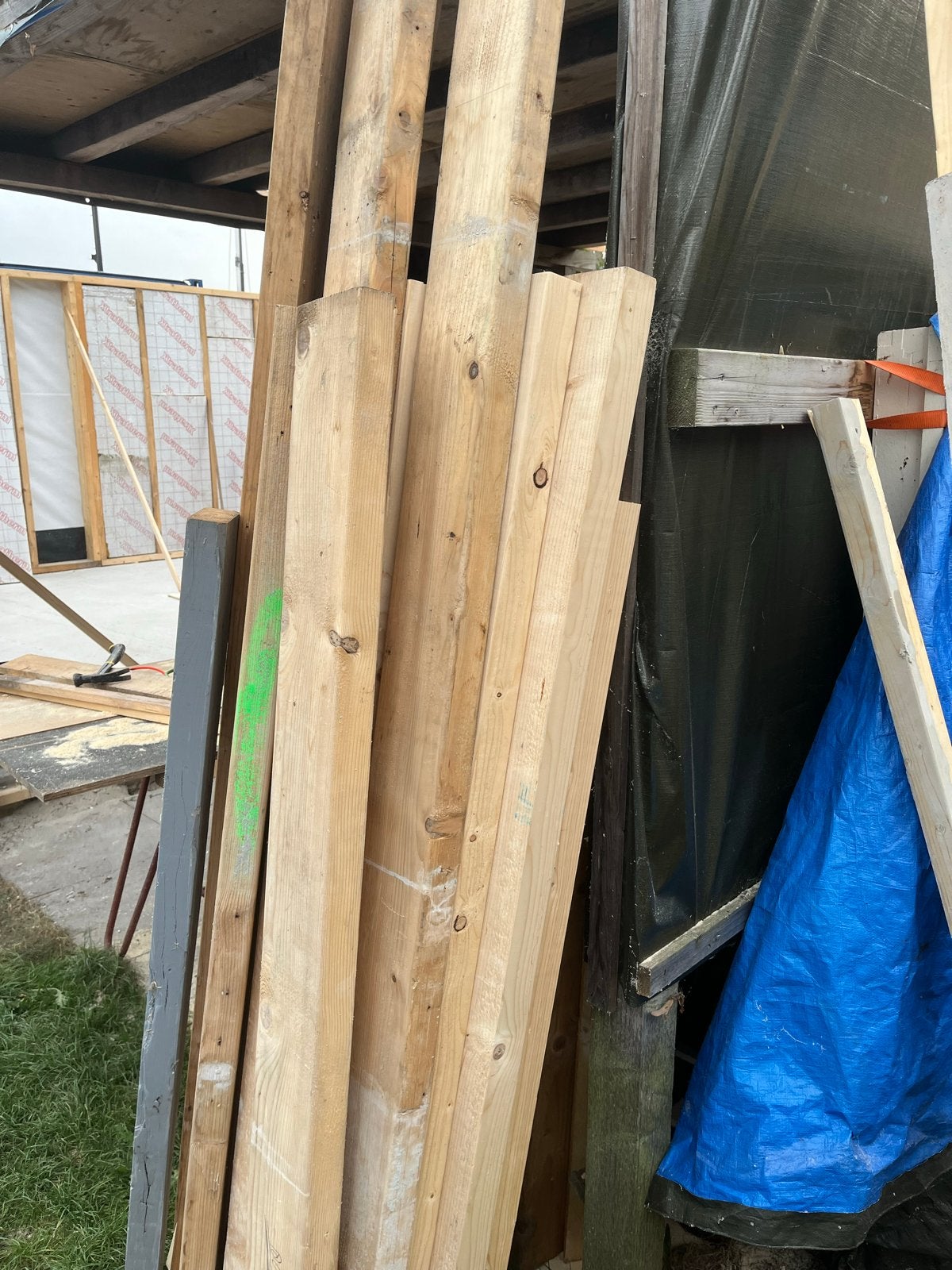 Diverse  vurenhouten balken 6x16 geschaafd kachelhout, Doe-het-zelf en Verbouw, Gebruikt, Ophalen of Verzenden, Balk, Vuren