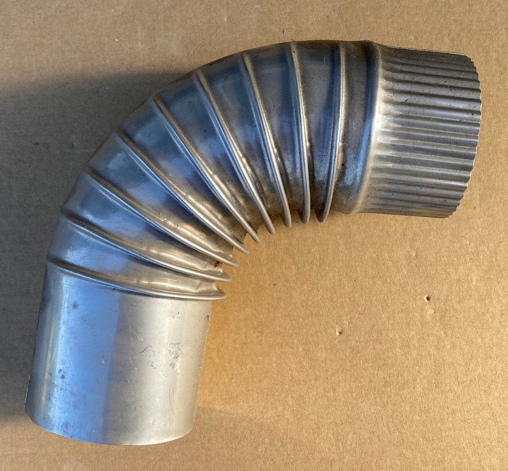 RVS Bocht 90 graden 80mm, Bochten, Ophalen of Verzenden, Zo goed als nieuw, Rvs