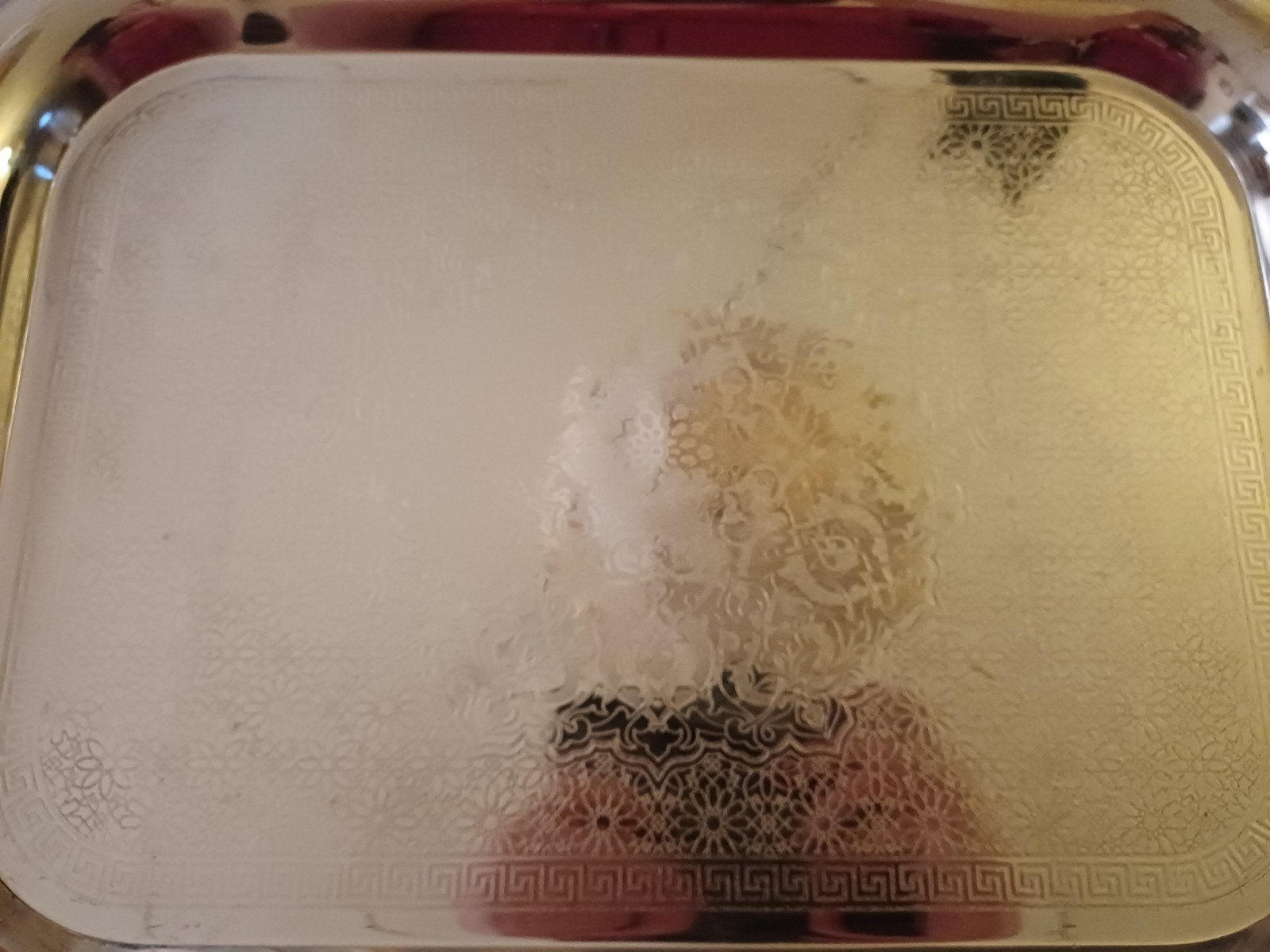 Decoratieve Dienblad met Handvatten - Zilverkleurig, Ophalen of Verzenden