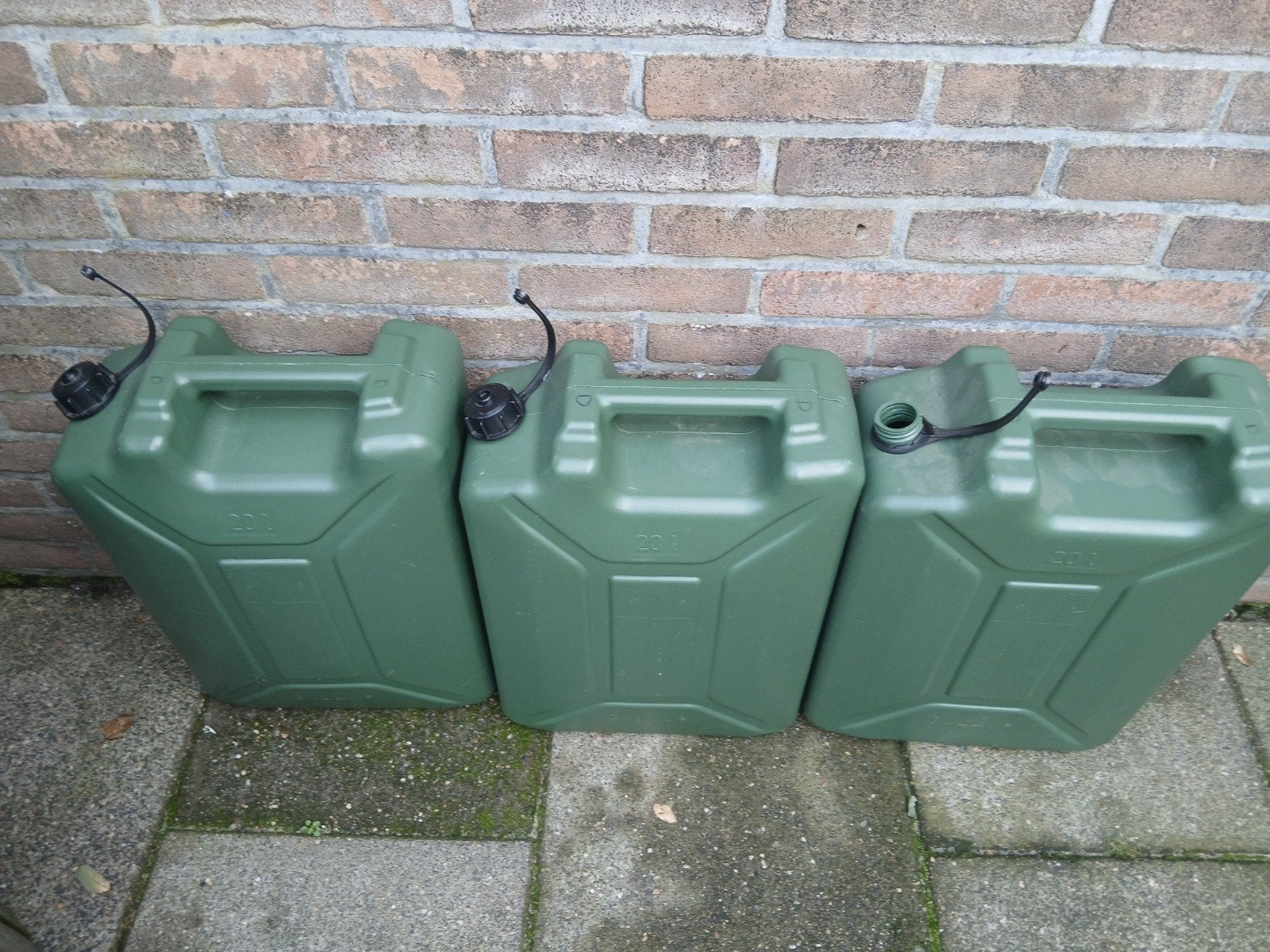 3x 20L Jerrycans - Groen, Stevig en Lekvrij, Ophalen of Verzenden