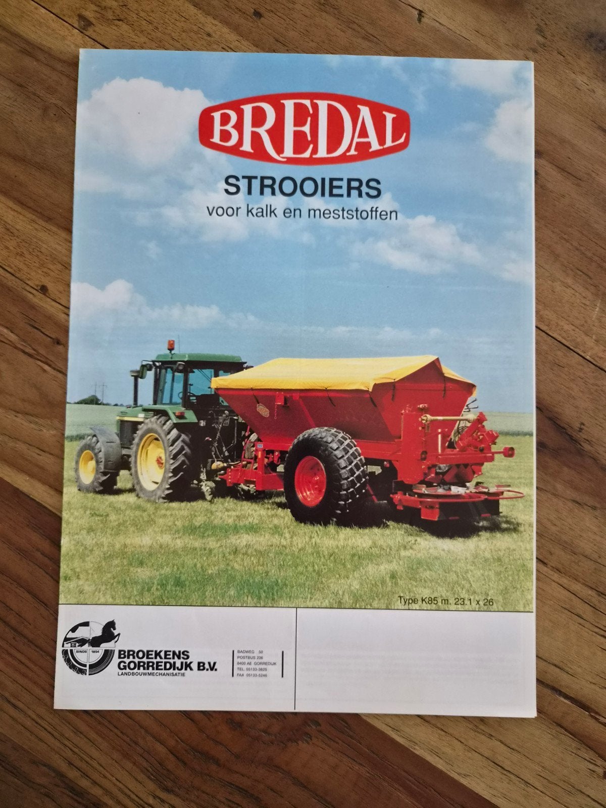 tractor folder BREDAL strooiers, Ophalen of Verzenden
