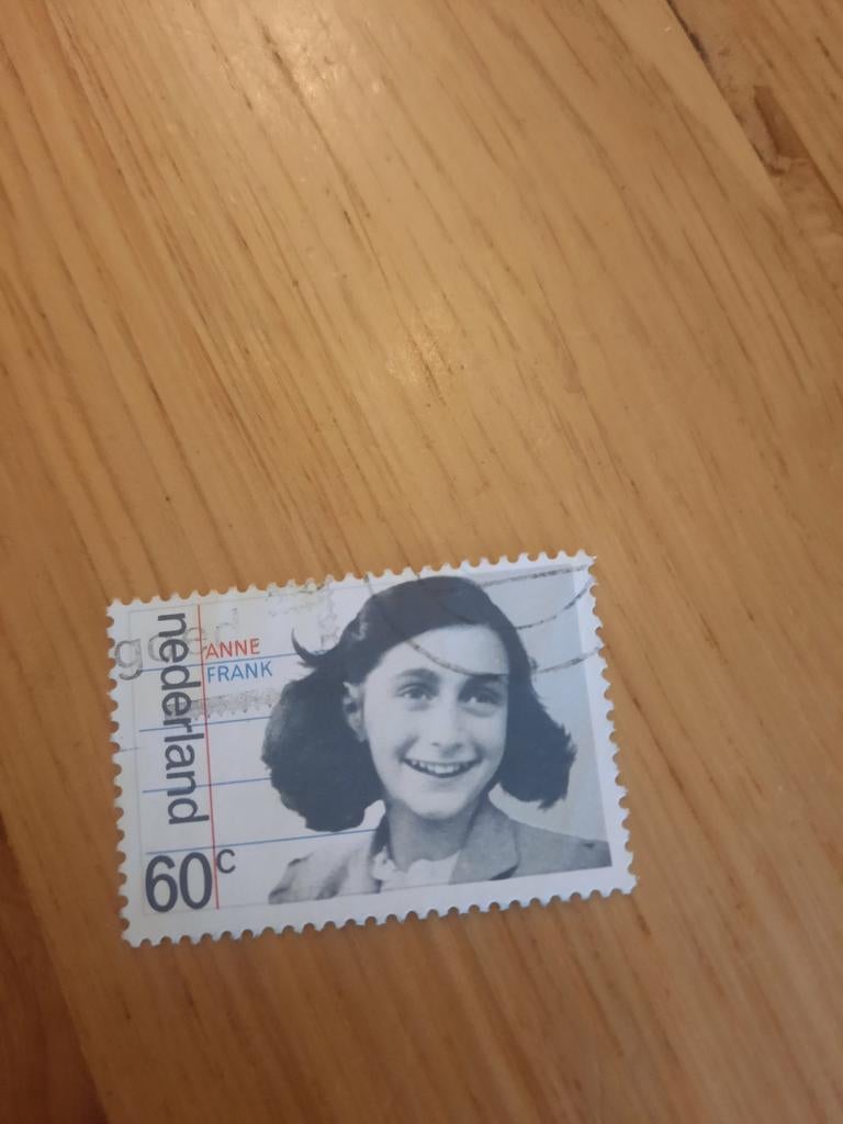 Nederlandse postzegel Anne Frank 60c, Ophalen of Verzenden, Na 1940, Gestempeld