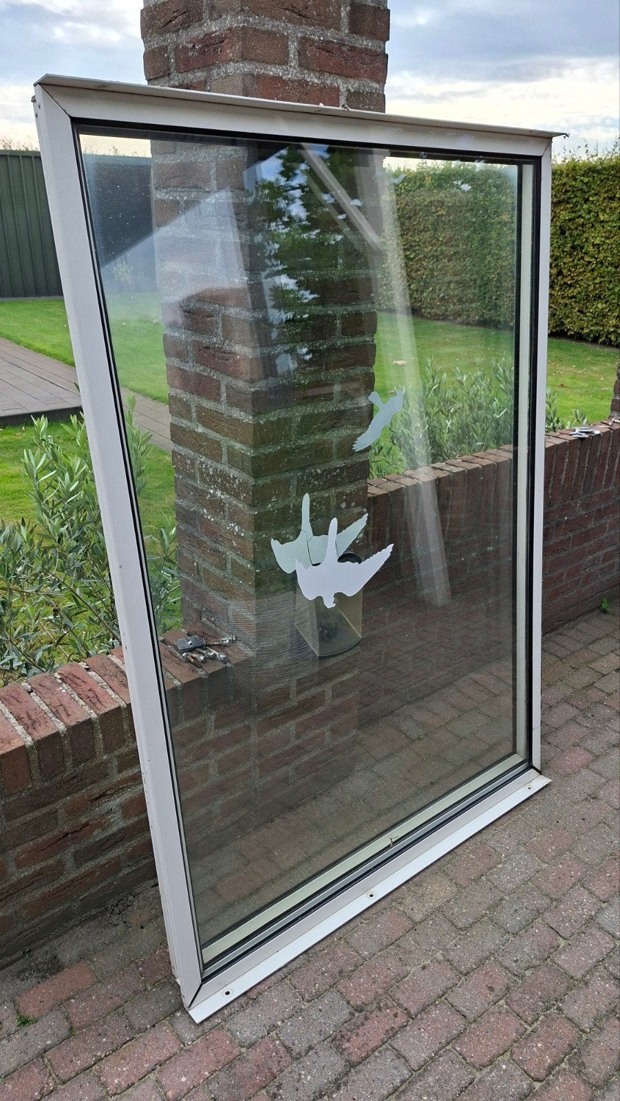 glazen schutting aluminium omkaderd, Tuin en Terras, Ophalen, Minder dan 3 meter, Glas, 1 tot 2 meter