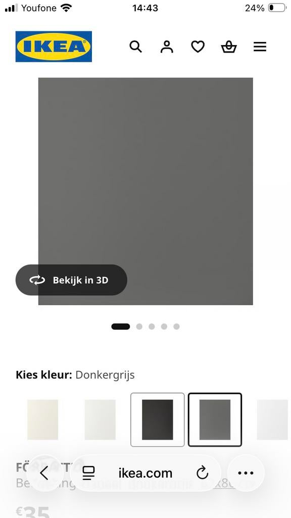 Nieuw FÖRBÄTTRA Bedekkingspaneel, donkergrijs, 62x80 cm, Huis en Inrichting, Ophalen, Nieuw, 50 tot 100 cm, Minder dan 25 cm