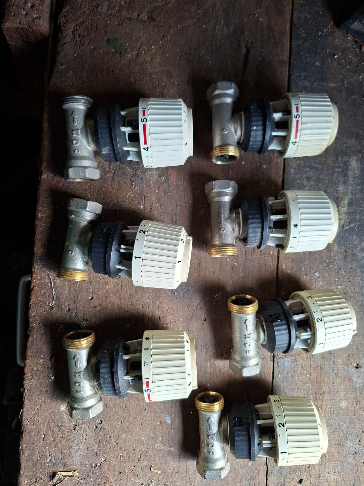 Danfoss thermostaatkranen (7stuks), Ophalen of Verzenden, Gebruikt