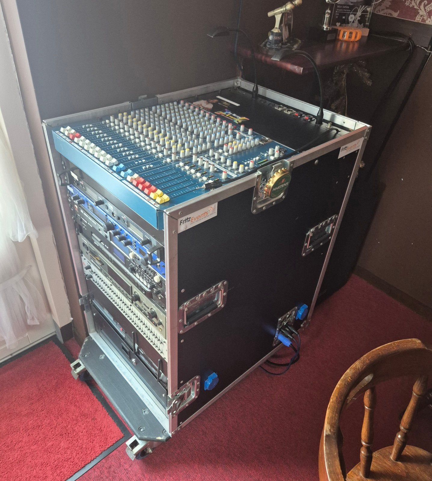 Professionele Mengpaneel Set met Microfoons 1250 vaste prijs, Ophalen of Verzenden, Gebruikt, 20 kanalen of meer, Microfooningang