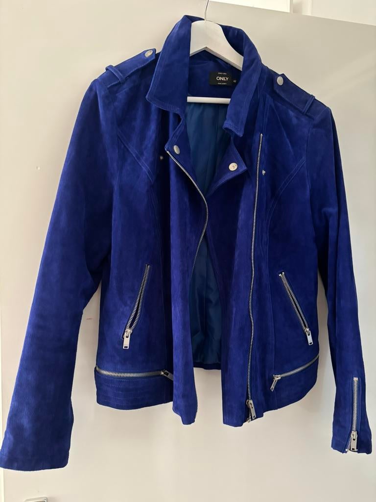 Suede jasje Only - maat XL - nieuw!, Kleding | Dames, Ophalen of Verzenden, Nieuw, Maat 46/48 (XL) of groter, Blauw
