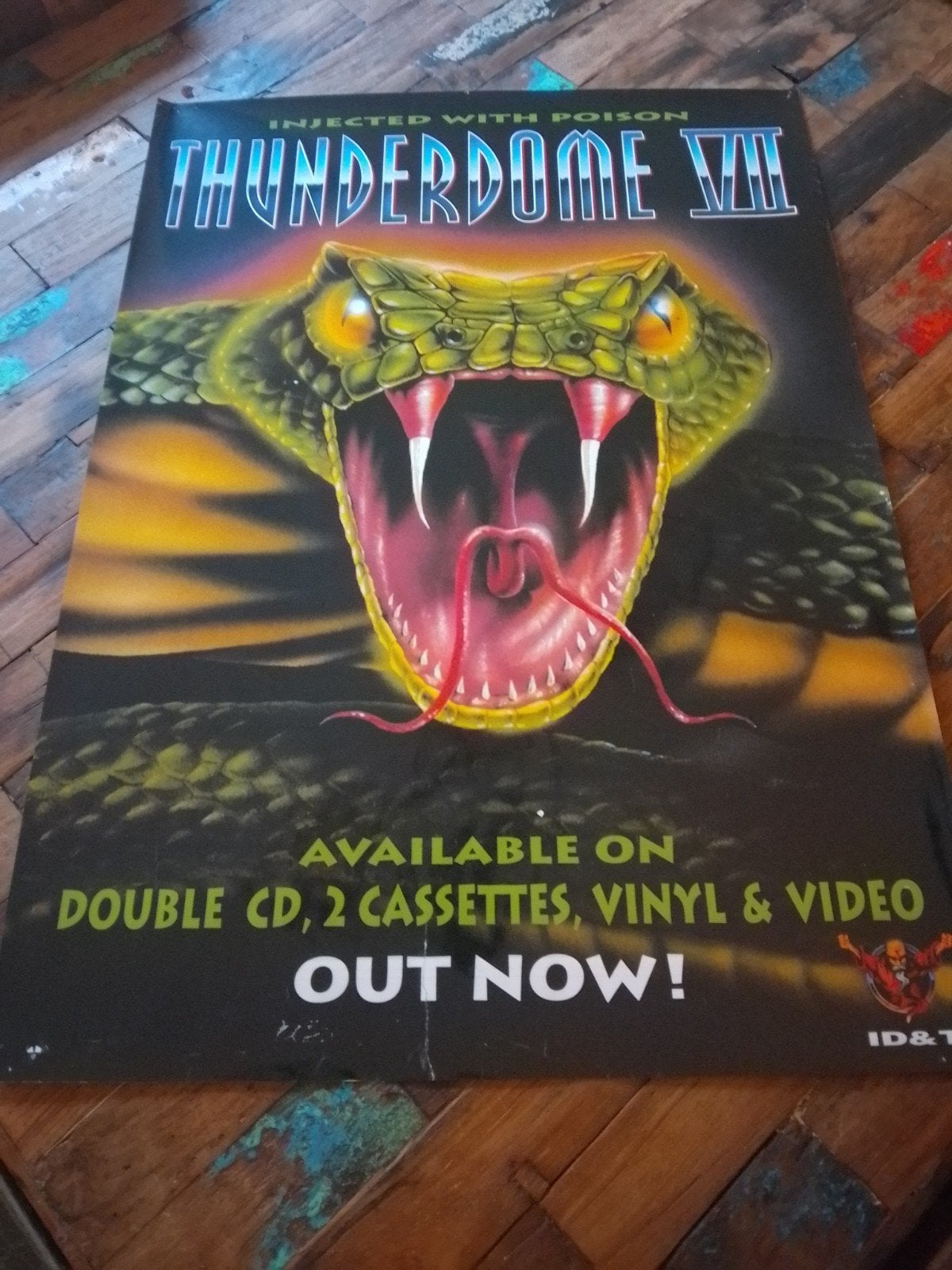 thunderdome 7 poster out now hardcore gabber ID&T, Ophalen of Verzenden, Nieuw, Reclame