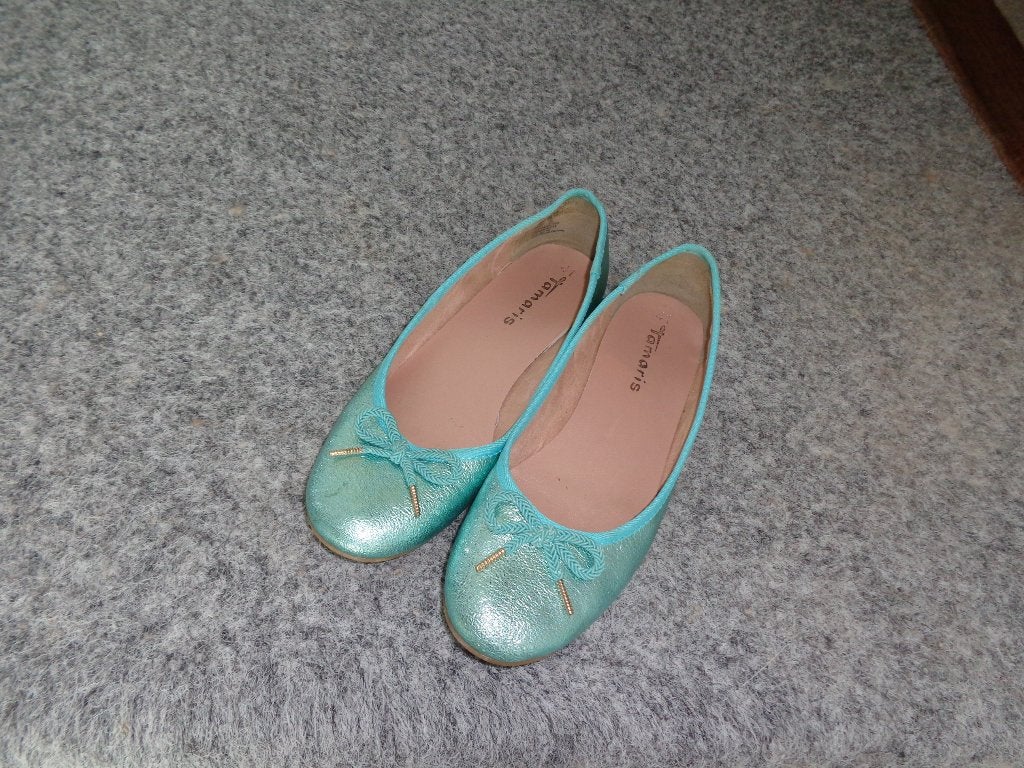 turqouise damesballerina's van Tamaris, maat 41, Kleding | Dames, Schoenen, Ophalen of Verzenden, Zo goed als nieuw, Ballerina's