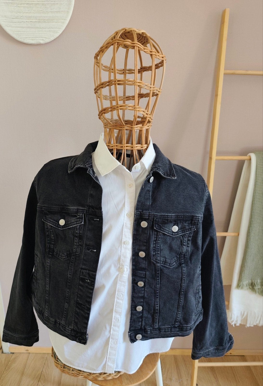 Nieuwe zwarte spijkerjas van New Look, maat EU 46, Verzenden, New Look, Zwart, Maat 46/48 (XL) of groter