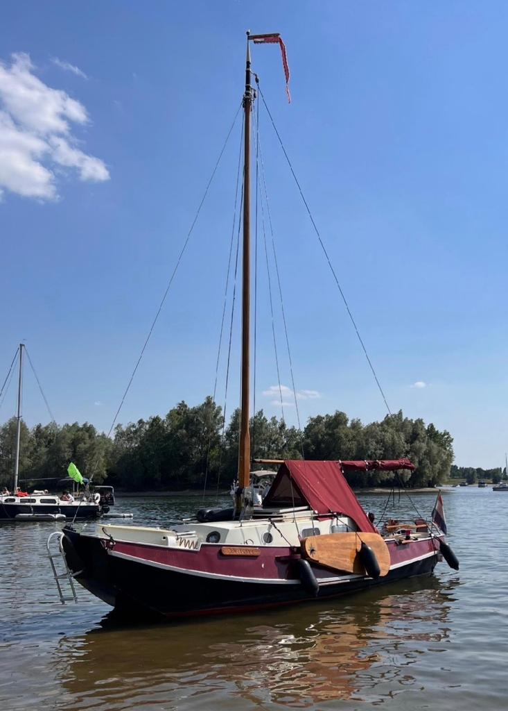 Friese platbodem Zeeschouw Huitema 7.5 meter veel extra’s, Watersport en Boten, Platbodems, Gebruikt, Schouw, Staal, Diesel, Ophalen