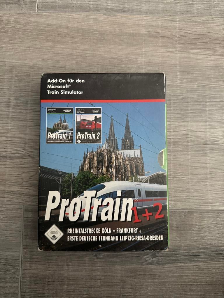 ProTrain 1+2 Add-On Microsoft Train Simulator PC, Spelcomputers en Games, Games | Pc, Gebruikt, Simulatie, 1 speler, Vanaf 3 jaar