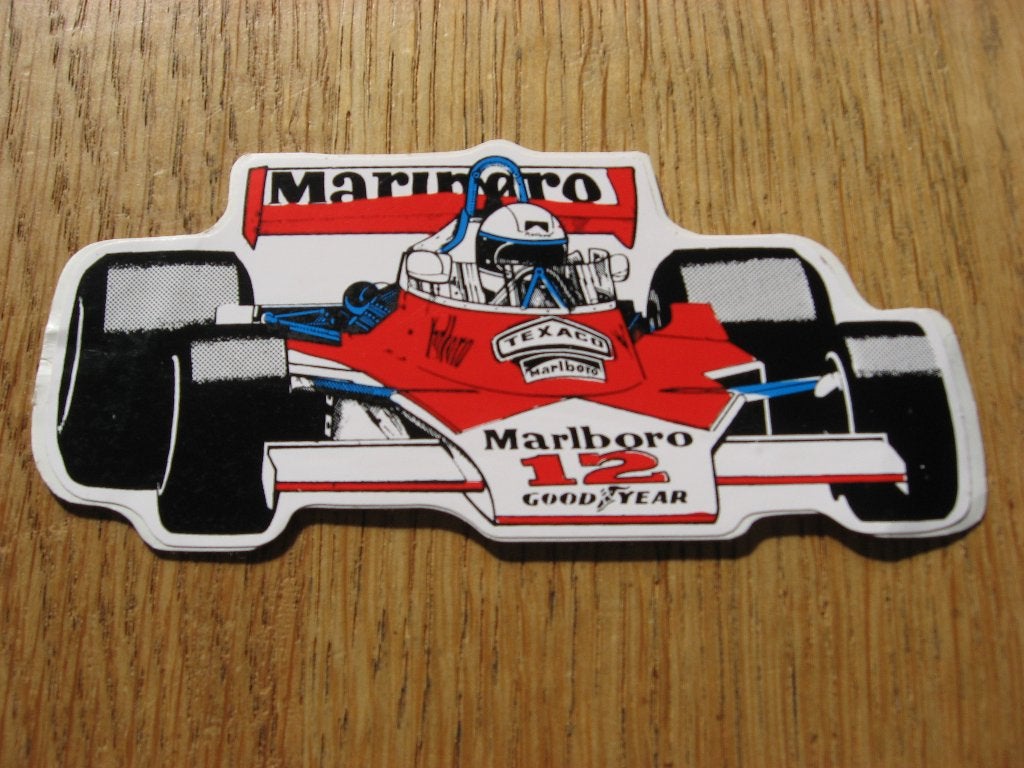 Sticker F1 Marlboro 12 Good Year 12 x 5,5 cm, Verzamelen, Stickers, Ophalen, Nieuw, Auto of Motor