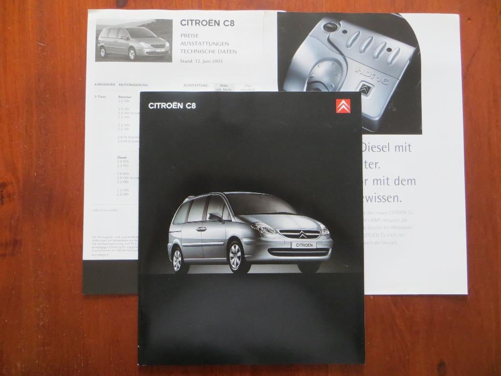 Citroën C8 (maart 2003) + 2 bijlagen, Ophalen of Verzenden, Nieuw, Citroën