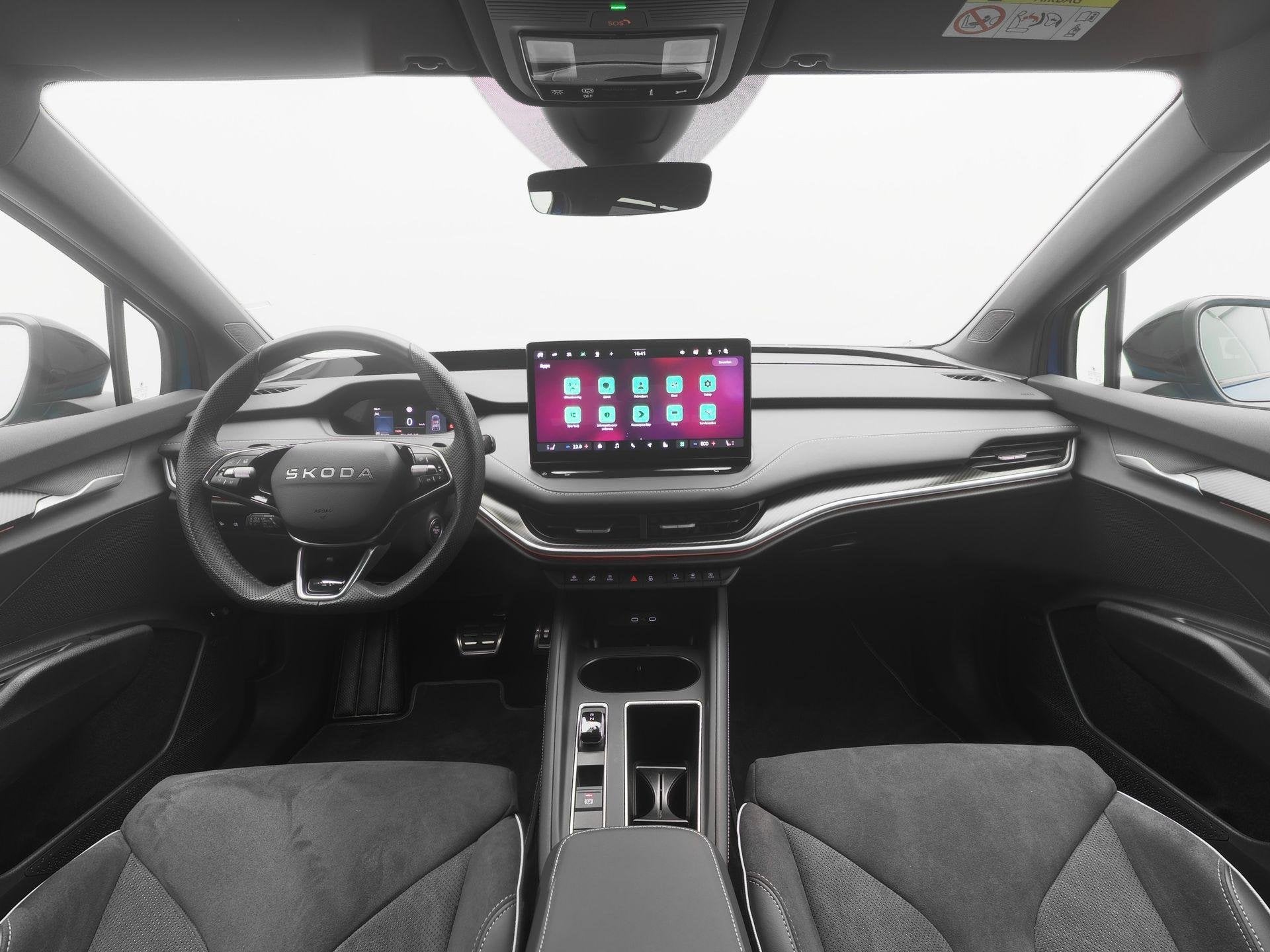 Skoda Elroq 85 Sportline 286pk | SoH 100% | Trekhaak | Matri, Auto's, Achterwielaandrijving, Gebruikt, 82 kWh, Blauw