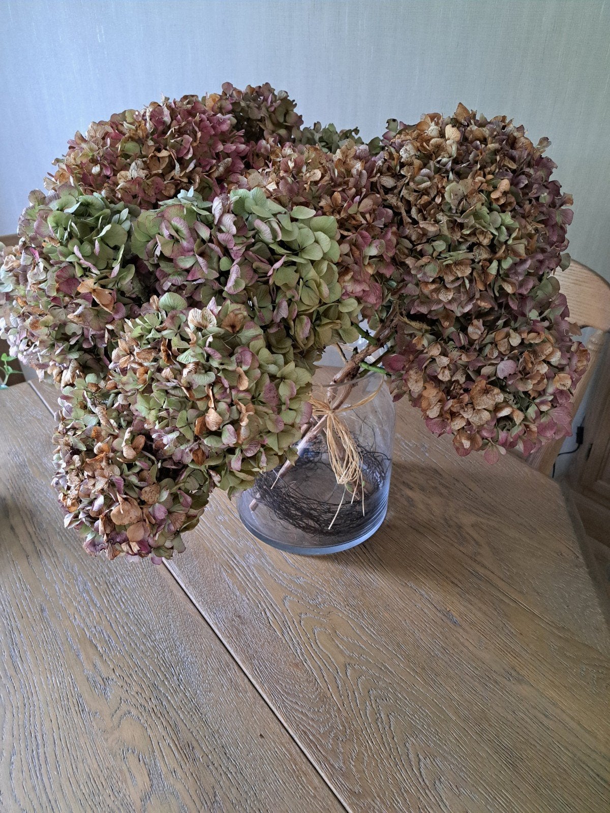 prachtig gedroogde hortensia' s, Huis en Inrichting, Ophalen of Verzenden, Zo goed als nieuw