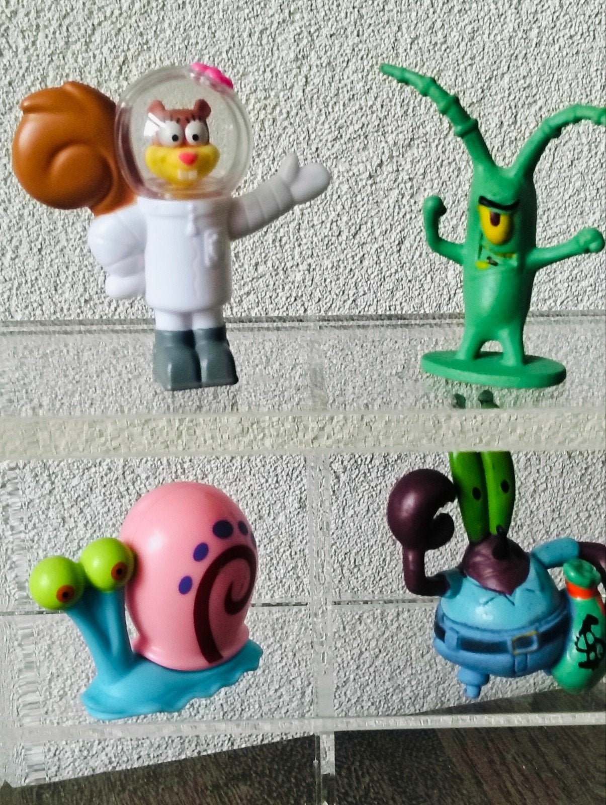Spongebob figuren set, Sandy, Plankton, Meneer Krabs, Gerrit, Ophalen of Verzenden, Gebruikt