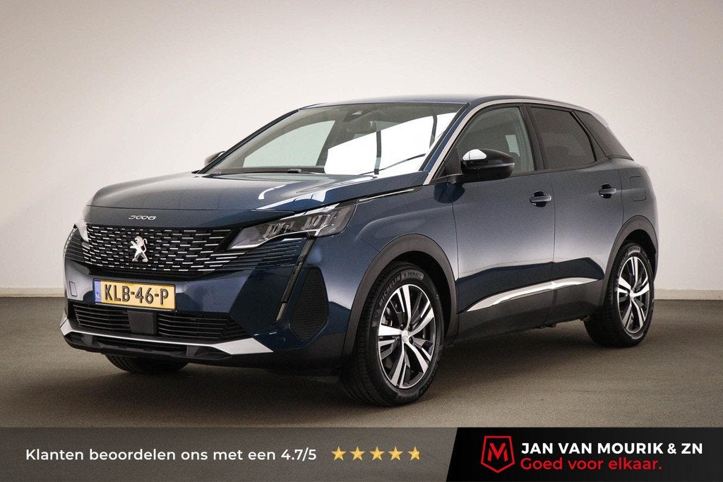 Peugeot 3008 1.6 HYbrid 225 Allure | SOH 99% | LED | DAB | A, Stof, Met garantie (alle), Blauw, Plug-in hybride