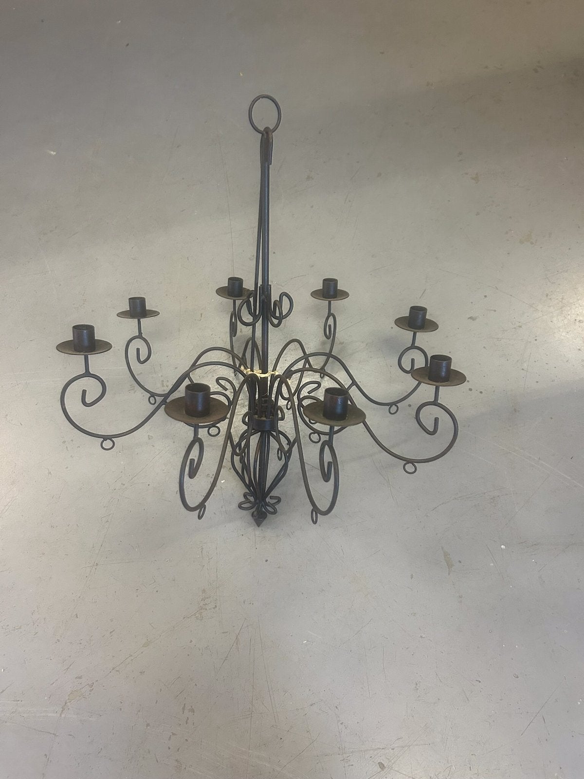 Brocante kroonluchters met kaarsen, Huis en Inrichting, Lampen | Kroonluchters, Ophalen, Zo goed als nieuw, Metaal, Brocant