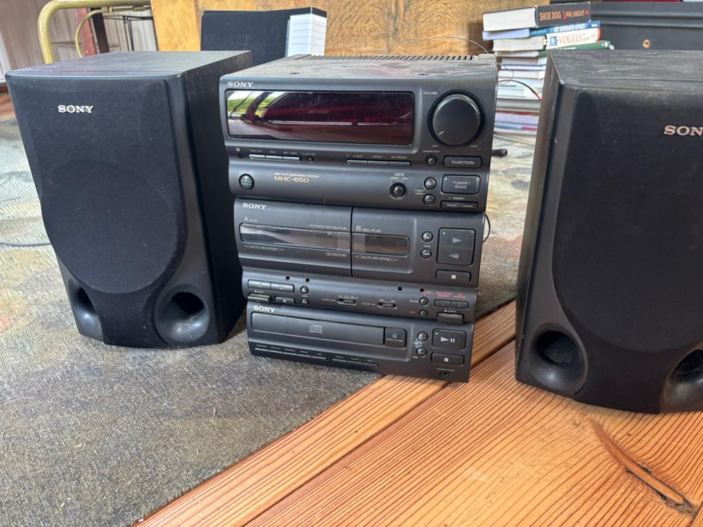 Sony MHC-650 Stereo Set met Speakers, Ophalen, Gebruikt, Cassettedeck, Losse componenten
