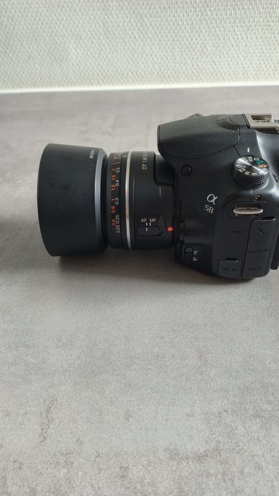 Sony Alpha A58 + 5 lenzen!, Ophalen, Gebruikt, Sony, Beschermhoes/tas