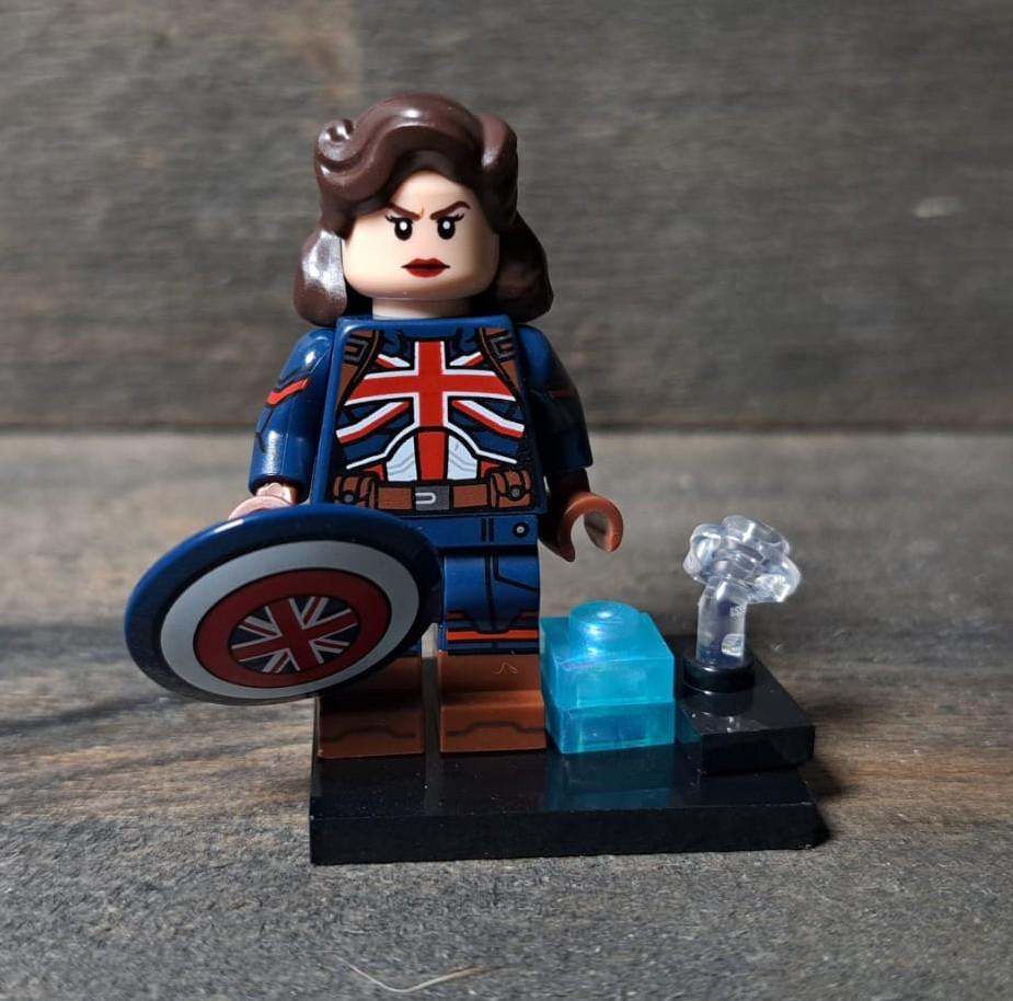 Lego Marvel set colmar-10. Captain Carter. Compl met stand, Marvel, Lego, Compleet, Ophalen of Verzenden