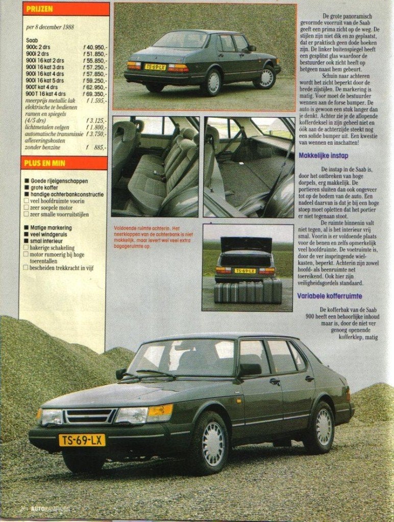 Autokampioen test Saab 900 i Januari 1989, Ophalen of Verzenden, Gelezen, Overige merken