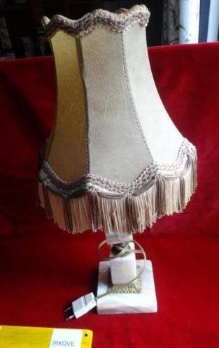 MARMEREN LAMP * FRAAI MODEL MET KOPER * Originele Kap *, Ophalen of Verzenden