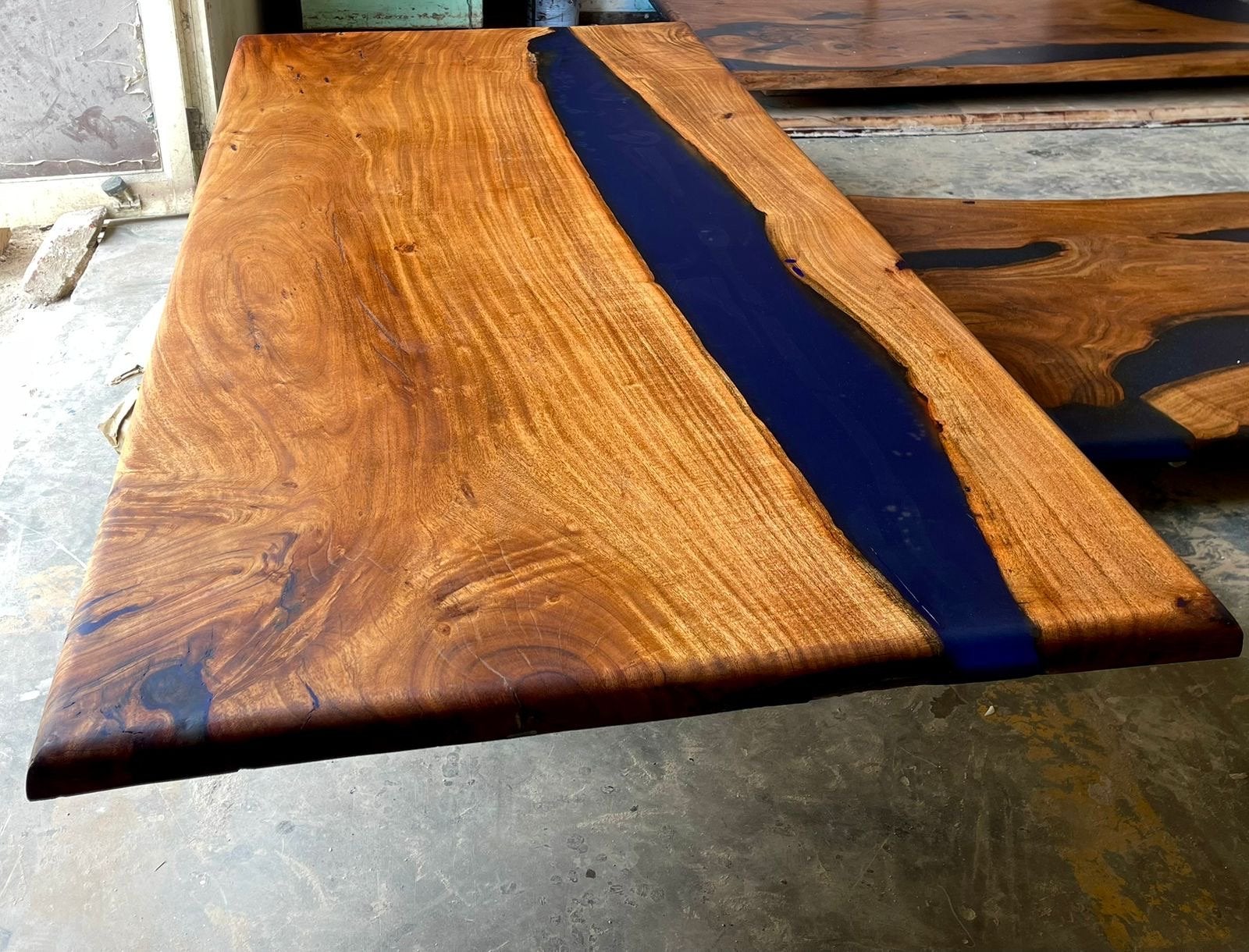 Unieke Epoxy Riviertafel - Handgemaakt Hout & Hars, Ophalen, 100 tot 150 cm, Nieuw, 150 tot 200 cm