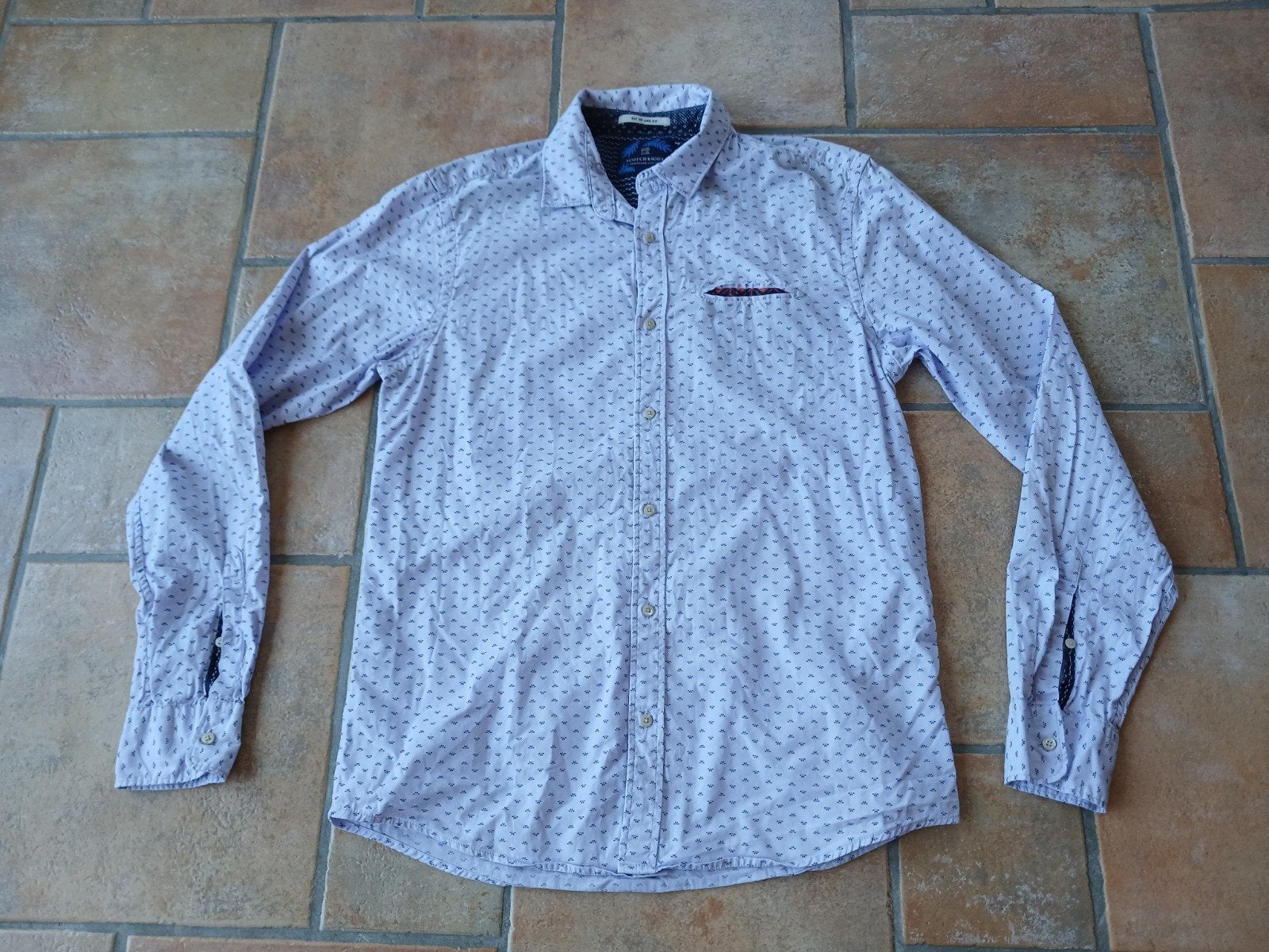 scotch &soda overhemd maat M, Blauw, Zo goed als nieuw, Scotch & Soda, Halswijdte 39/40 (M)