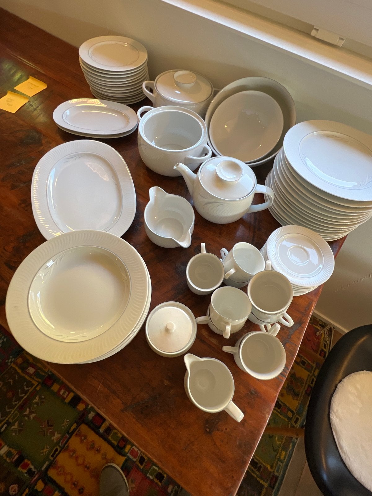Uitgebreid Scherzer Bavaria Germany servies - Wit met decor, Ophalen, Gebruikt, Overige stijlen, Porselein