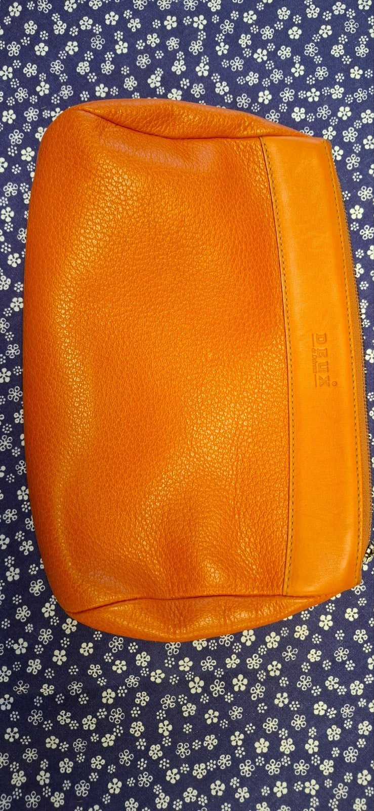 deux de Delvaux toilettas, Ophalen of Verzenden, Zo goed als nieuw, Oranje