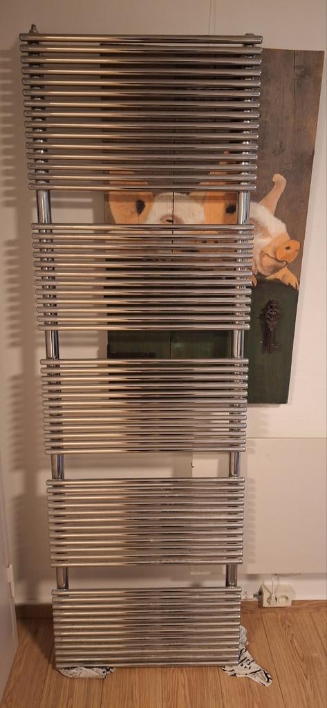 RVS handdoekradiator 600x1900, Ophalen, Gebruikt, Radiator, Minder dan 60 cm